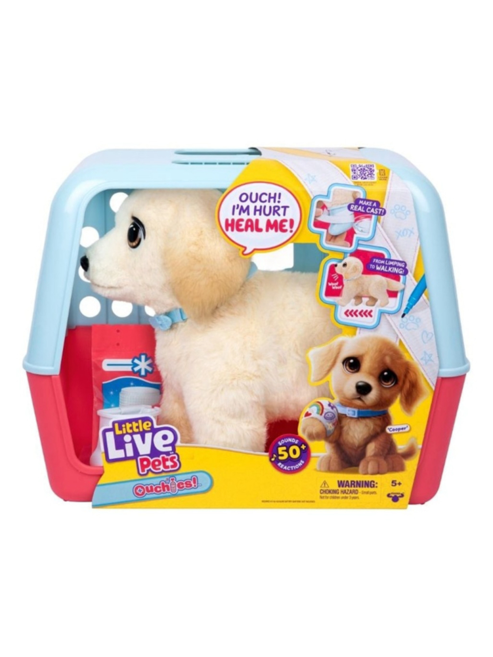 Little Live Pets Ouchies! Cooper Interactive Puppy Medical Playset - New